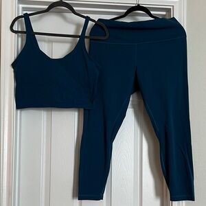 lululemon athletica Dark Teal Leggings and Top Set - Align